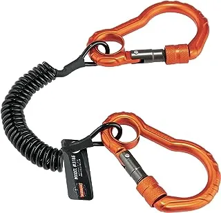 Ergodyne Coil Tool Lanyard with Two Carabiners, Tool Weight Capacity 2 lbs, Squids 3166