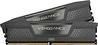ذاكرة سطح المكتب المحسنة Corsair Vengeance DDR5 32GB (2x16GB) 5600MHz C36 AMD (تنظيم الجهد الكهربي على اللوحة، ملفات تعريف AMD Expo المخصصة، عامل الشكل المدمج، موزع الحرارة من الألومنيوم الصلب) رمادي بارد