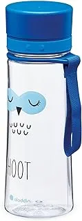 Aladdin My First Aveo Owl Water Bottle for Kids 0.35L Blue – New design | Leakproof | Wide opening for easy fill | BPA-Free | Smooth Drinking Spout | Stain and Smell Resistant | Dishwasher Safe
