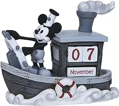 Precious Moments, Disney Showcase Collection, “Mickey Mouse Perpetual Calendar”, Resin Figurine, 144707, Gray