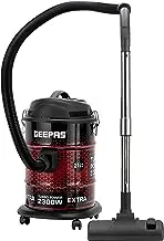 Geepas Canister Vacuum Cleaner 21 L 2300 W GVC19018 Black/Maroon