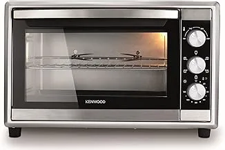 Kenwood 56L Toaster Oven Oven Toaster Grill Large Capacity Double Glass Door Multifunctional With Rotisserie And Convection Function For Grilling, Silver, Stainless Steal, Mom56.000Ss