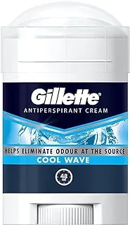 Gillette Gillette Cool Wave Antiperspirant Cream for 48 Hours Odorless Protection, 45 ml