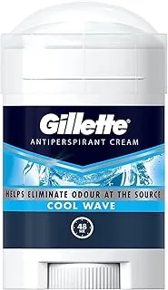 Gillette Gillette Cool Wave Antiperspirant Cream for 48 Hours Odorless Protection, 45 ml