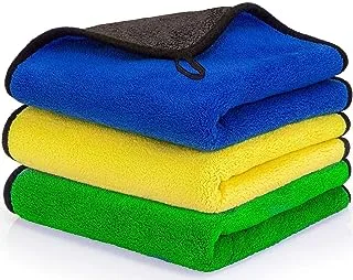Showay Car Drying Towel, Show Top Free Microfiber Cleaning Cloth, Premium Professional Soft Microfiber Towel, Super Absorbent Detailing Towel For Car/Windows/Screen/Kitchen,30X40Cm 3Pack/Mix Color