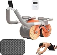 2023 New Abs Roller Wheel with Timer, Abdominal Exercise Wheel, Automatic Rebound Abdominal Wheel for Newbies, with Knee Mat for Body Fitness Strength Training Home Gym