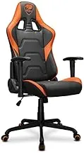 Cougar Gaming Chair Armor Elite, Steel-Frame, Breathable PVC Leather, 160° Recliner System, 120Kg Weight Capacity, 2D Adjustable Arm-Rest, Steel 5-Star Base- Orange