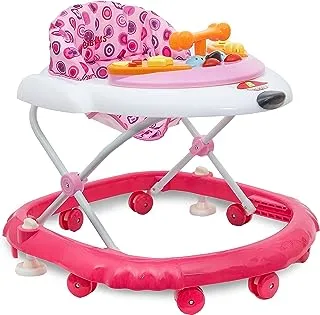 baby plus Baby Walker With Adjustable Height Rotatable Wheel, Music Button, Safe And Comfortable Seat
