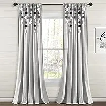 Lush Decor Boho Pom Pom Tassel Linen Window Curtain Panel (Single Panel), 95