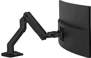 Ergotron – HX Single Ultrawide Monitor Arm, VESA Desk Mount – for Monitors Up to 49 inches, 9.1-19.1 kg, Less Than 6 Inch Display Depth – Matte Black