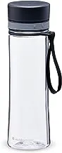 زجاجة مياه آفيو علاء الدين 0.6 لتر شفاف ورمادي - تصميم جديد | مانعة للتسرب | فتحة واسعة لتعبئة سهلة | خالية من BPA | صنبور شرب ناعم | مقاومة الرائحة والبقع | آمنة غسالة صحون