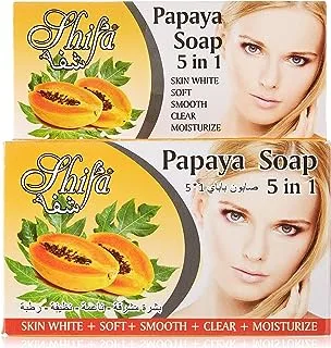 Shifa Papaya Soap Brightens Skin 5 In 1, 135 gm