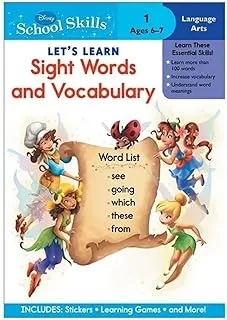 Disney Lets Learn Sight Words & Vocabulary NO 1 Book for Pre-K Kids Age Between 6 to 7