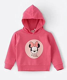 Minnie Mouse Hooded Sweatshirt for Infant Girls - Pink, 6-12months