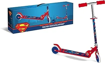 DC SUPERMAN Kids Scooter - 2 Wheeled Kick Scooter with Adjustable Handlebars for Kids of Age above 3yrs - Red & Blue