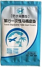 SHOWAY 50 Pcs Toilet Disposable Sticker,Universal Toilet Disposable Sticker Toilet Seat Cover Business Travel Stool Set