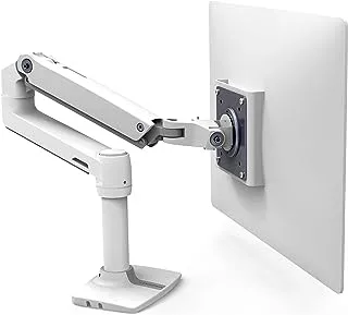 Ergotron – LX Single Monitor Arm, VESA Desk Mount – for Monitors Up to 34 Inches, 3.2-11.3 kg – White