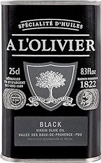 A L'Olivier P0304-C Black Fruity PDO Provence Virgin Olive Oil 250 ml