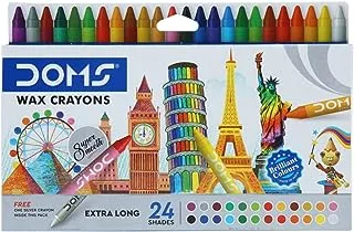 Doms 3450 Extra Long Wax Crayon 24-Pieces