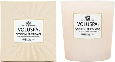 Voluspa Coconut Papaya Classic Speckle Candle | 60 Hour Burn Time | Natural Wicks for a Clean Burn | Vegan | Poured in The USA