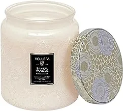 Voluspa Santal Vanille Luxe Jar Candle | 140-Hour Burn Time | Natural Wicks for a Clean Burn | Vegan | Poured in The USA
