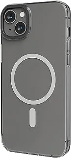 Levelo متوافق مع MagSafe Sensa جراب خلفي شفاف واقي من الصدمات / كلاسيكي / حافة مقاومة للصدمات / حلقة كاميرا معدنية / شفاف للغاية متوافق مع iPhone 14 Plus 6.7 بوصة (شفاف / رمادي)