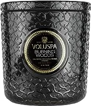 Voluspa Burning Woods Luxe Candle | 80 Hour Burn Time | Natural Wicks for a Clean Burn | Vegan | Poured in The USA