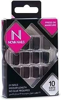 Nova Nails Press on Matte Black