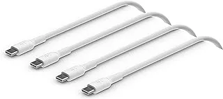 Belkin BoostCharge USB-C to USB-C fast charger cable, USB type C charger cable fast charging for iPhone 15, Samsung Galaxy S24, Google Pixel, iPad, MacBook, Nintendo Switch and more - 1m, 2pack, White