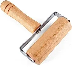 SHOWAY 1 Piece 12Cm Wide Wood Pastry Pizza Roller Wooden Brayer Wooden Rolling Pins Wood Dough Roller 5D Diamond Painting Tool Wooden Roller For Baking Or Ceramic Pottery Clay Working
