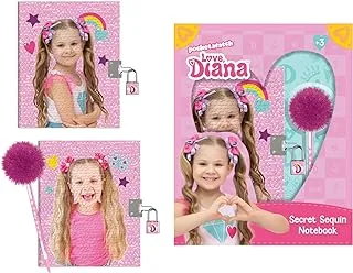 Love, Diana Kids Secret Sequin Notebook With Lock & Key for Girls - Let Your Kid's Imagination and Secrets Shine Bright!