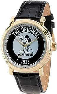 Mickey Mouse Men's WDS000607 Disney Mickey Mouse Analog Display Analog Quartz Black Watch, Black