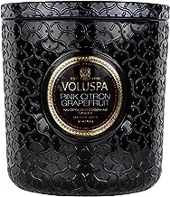 Voluspa Pink Citron Grapefruit Luxe Candle | 80 Hour Burn Time | Natural Wicks for a Clean Burn | Vegan | Poured in The USA