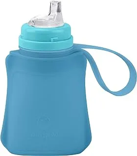 Sprout Ware® Sip & Straw Pocket made from Silicone and Plants - 8oz-Aqua