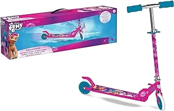 MY LITTLE PONY Kids Scooter - 2 Wheeled Kick Scooter with Adjustable Handlebars for Kids of Age above 3yrs - Pink & Blue