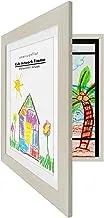 Americanflat 10x12.5 Kids Artwork Picture Frame in Light Wood- Displays 8.5x11 With Mat and 10x12.5 Without Mat - Composite Wood with Shatter Resistant Glass - Horizontal and Vertical Formats