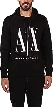 A|X Armani Exchange mens Icon Project Embroidered Logo Hooded Sweatshirt Sweatshirt