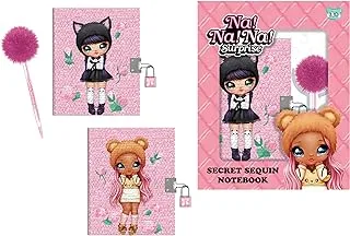 Na!Na!Na! Surprise Kids Secret Sequin Notebook With Lock & Key for Girls - A Sparkling Journal for All Her Secrets!