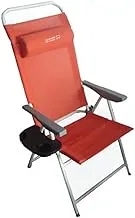 Kadi Outdoor Folding Camping Chair - High-Strength Aluminum Frame with Side Table, Cup Holder, Handle, and Head Pillow for Outdoor Sports Camping - Orange