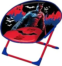 Batman Folding Saucer Chair with Cushion for kids, Metal, Ages 3+ - Moon chair for Boys