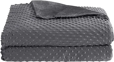 Puredown Minky Dot Fabric Cover For Weighted Blanket Removable And Machine Washable 60