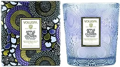Voluspa Apple Blue Clover Classic Candle | 60 Hour Burn Time | Natural Wicks for a Clean Burn | Vegan | Poured in The USA