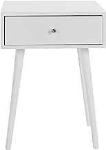 طاولة جانبية للعلاج بالديكور، الحجم: 17.75 وات 13.75 د 23.5 ساعة، أبيض