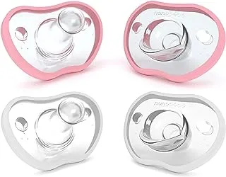 Flexy Pacifier - 4 pack 3m+ - pink+white