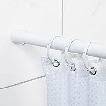 Zenna Home Tension Shower Curtain Rod, 43-72 Inches, White
