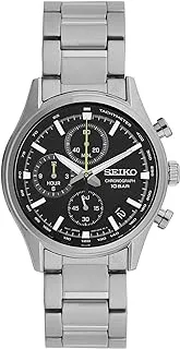 Seiko SSB419P1 Men's Analogue Quartz Watch with Stainless Steel Strap, silver, Bracelet