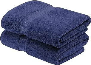 Superior 900GSM BATH NB Towel Set, 2PC, Navy Blue