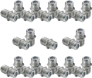 GE Coaxial Cable Extension Adapter Couplers, 50-Pack, Works on F-Type RG59 RG6 Coax Cables, Connects Two Coaxial Cables to Extend Length, Female-to-Female Connectors, with Resealable Bag, 51246