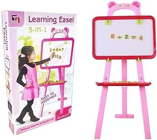Tengjia 3 in 1 Learning Easel Set, Pink/Black
