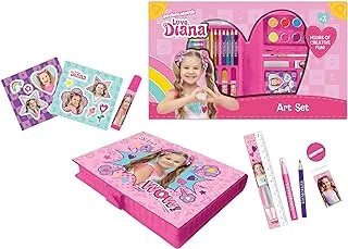 Love, Diana Coloring Set with Metal Pencil Case - A Creative Wonderland for Kids Aged 4 and Above